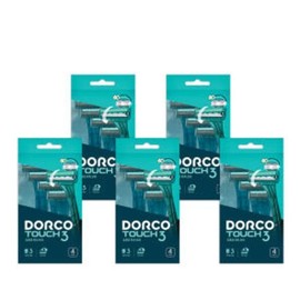 | Dorco | Touch 3 portable razor (total of 20 pieces, 4P x 5) razor blade cleansing machine hair clipper men's products self-haircut skin care device / | 도루코 | 터치3 휴대용 면도기(총 20입 4P x 5) 면도날 클렌징기 이발기 남자용품 셀프이발 피부관리기