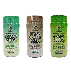 McCabe Organic Sesame Seed (3-Pack) (Roasted, Salted Sesame and Black Seed), USDA Organic Certified, CCOF Certified Organic, Roasted & Packed in USA