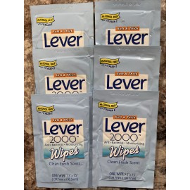 6 Vintage Collectible Lever 2000 Moisturizing Wipes Clean Fresh Scent EXP 12/02