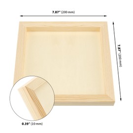 GINLANK 16 PCS 8x8 Inch Wood Canvas, Blank Square Canvas for Painting, Unfinished Wooden Canvas Board for Painting DIY Craft Projects