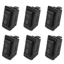 TA-VIGOR 6pcs 5 Pins Universal Power Window Switch, Momentary Electric Car Window Switch