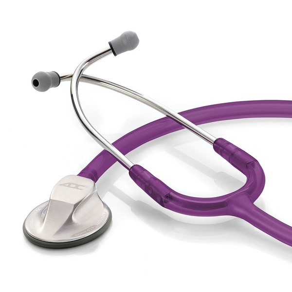 ADC Adscope 615 Platinum Sculpted Clinician Stethoscope with Tunable AFD Technology, Amethyst