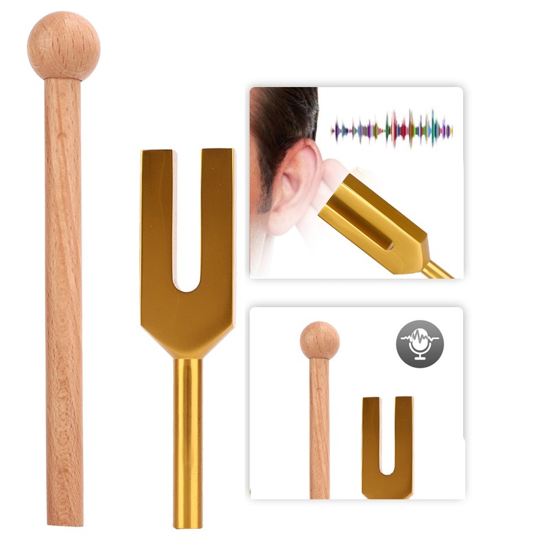 C-4096 Tuning Fork Meditation Tuning Energy Fork With Hammer Gold