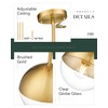 LMS Mid Century Pendant Light Fixtures, Brushed Gold Farmhouse Pendant