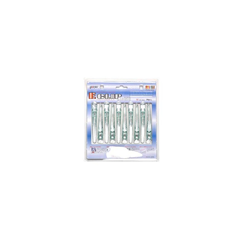 Gouriki Industry E-Clip, Medium, Clear Green, 10 Pieces