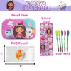 Innovative Designs Gabby’s Dollhouse Pencil Case Set with Stickers and