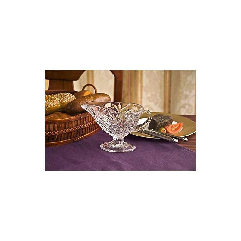 Godinger Gravy Boat Thanksgiving Table Decor Red Holiday Decor, Clear