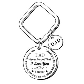 Father's Day Gifts,Dad Daddy Keychain Keyring Key Chain Key ring from Son Daughter,Bithday Gift Christmas Gift for Dad Father (2)