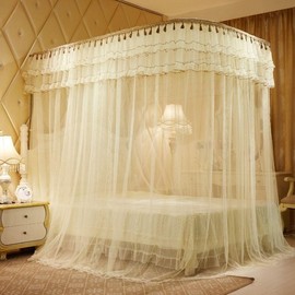 Sweet Room Square Bed Mosquito Net Bed Mosquito Net (200x220cm) (Beige) Square