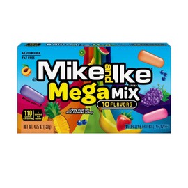 Mike and Ike Candy, Mega Mix, 4.25oz Theater Box, Pack of 12