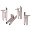 ECLV 4PCS X Metal Furniture Legs, Mid-Century Modern Style, Brush