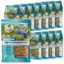 HUNGRYBIRD Energy Complete-High Protein Suet Bites - Peanut, 12-Pack
