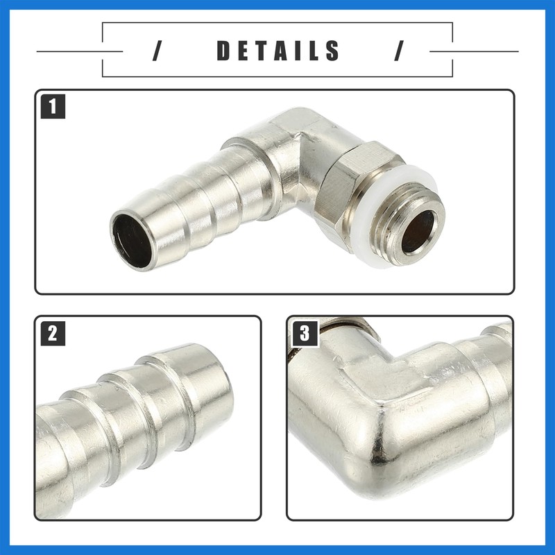 VekAuto Universal Car 90 Degree Brass Fitting Hose Adapter, Hose