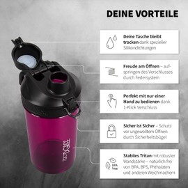 720°DGREE Fitness Shaker "uberShaker" - 550 ml - Premium Protein Shaker - Leak-Proof, BPA-Free - Shaker Cup, Mixing Cup for Creamy Protein Shakes, Gym, Workout, Nutrition - Without Powder Compartment