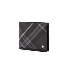 Hazzys (대구신세계)DUBLIN 블랙 체크 가죽 2단 반지갑 HJWA2F866BK (Daegu Shinsegae) DUBLIN Black Check Leather 2-Fold Wallet HJWA2F866BK