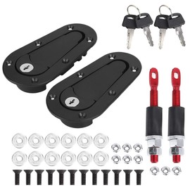 Kit de Pasadores de capó, Kit de Bloqueo de Pestillo de capó Universal con Pasador de capó de Coche de Carreras de Fibra de Carbono con Llaves