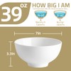 Sweejar 39 Ounce Porcelain Serving Bowls for Salad Pasta Side