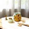 FORLONG Ceramic Hand-Painted Sunflower Sealed Jar,Food Storage Containers with Lids,