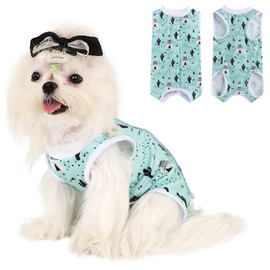 Sebaoyu Dog Recovery Suit for Dogs, Dog Onesie Surgical Surgery Suit for Female Male Spay, Cone E-Collar Alternative Prevent Licking Wounds Pet Surgery Recovery Bodysuits Cactus, L