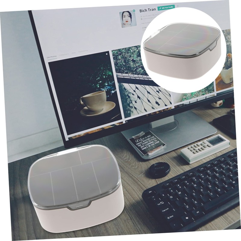 TEHAUX Cable Storage Box with Lid Dustproof Organizer for Power