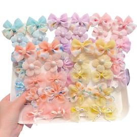 Ewanda store 50 Pcs Baby Girls Hair Clips,Children's Bow Hair Clips,Baby Flower Clip,Girls Hairpins Barrettes Hair Accessories