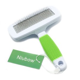 Niubow Professional Quality Pet Slicker Brush with Coated Pin Tips for Dogs & Cats - Gently Removes Mats & Loose Dead Hair Easily