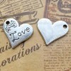 MIXED SET- 9 FRUIT OF THE SPIRIT Heart Charms Silver