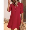 FENSACE Red Dresses for Women Casual Business Summer Graduation Dress
