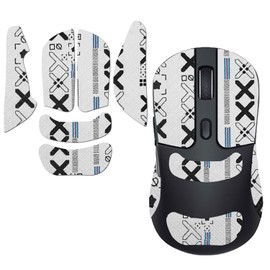 NOUKAJU Mouse Grip Tape Full Coverage for Keychron M3（M3-A1） Wireless Mouse, Mouse Anti Slip Grip Tape,Self-Adhesive PreCut Sweat-Resistant Professional Mice Upgrade Kit(White)