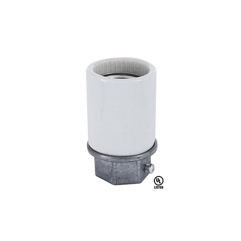 B&P Lamp® High Heat Resistant Porcelain Keyless Medium Socket 1/2IPS