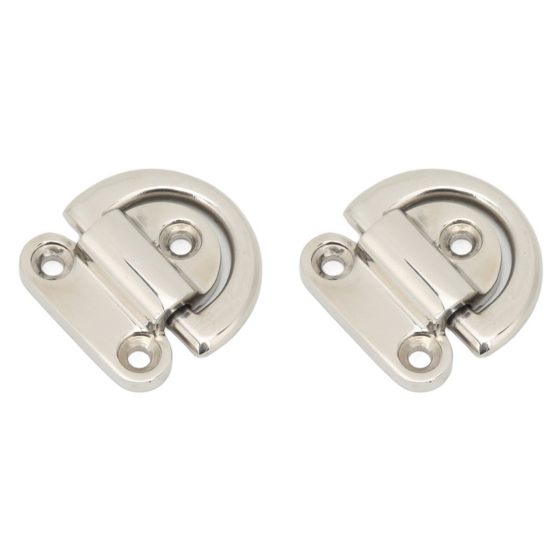 Stainless Steel Marine Folding Pad Eye Cleat Heavy Duty D