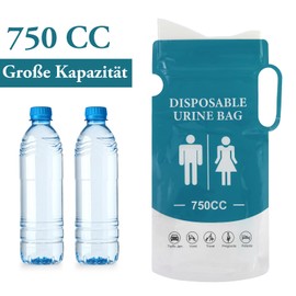 JRSHIRLEYLTD 13 Pack Portable Urinal for Men, Disposable Urinal Bags with Handle, Emergency Toiletry Bag, Travel Urinal for Men, Women, Pregnant Women, Patients, Children, Travel, Car, Camping, Hiking