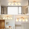 LED 4 Light Track Lighting Kit, Wooden Ceiling Spotlights with