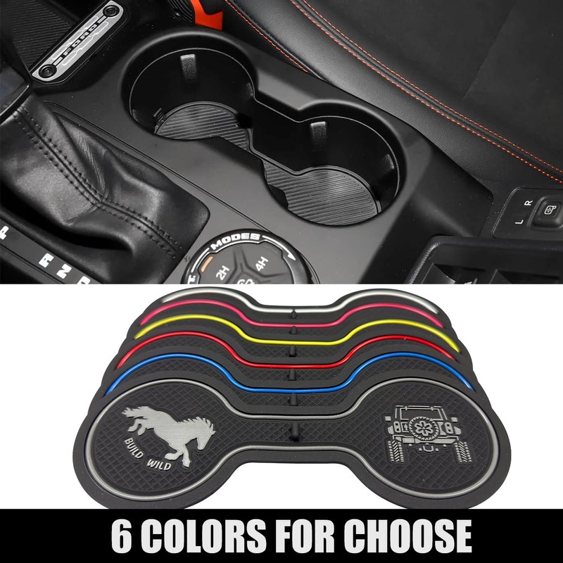 Car Cup Holder Coaster Compatible with Ford Bronco, Silicone Water