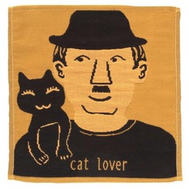 Atsuko Matano 000119-0008-02 Gauze Handkerchief, Cat Lover, Women's, Women's, Hand Towel, Approx. 9.8 inches (25 cm)