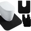 4 Pack Upgrade Round Toilet Mats,Toilets Floor Protector from Urine,Toilet