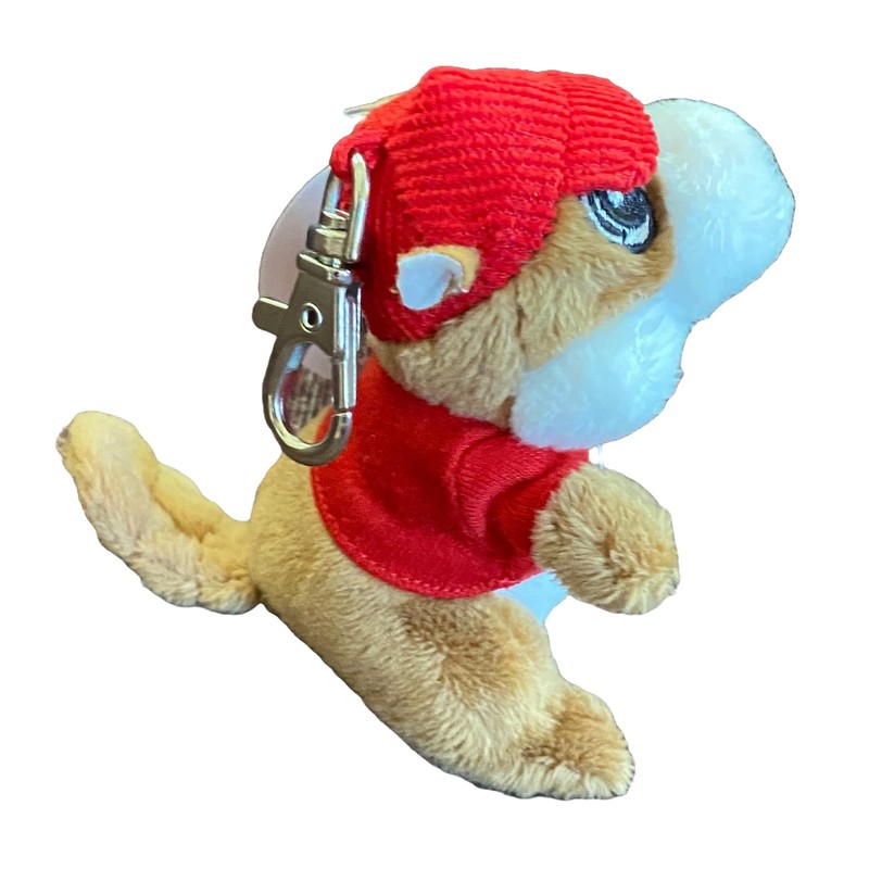 Buc-ee's Beavers 4" Mini Stuffed Plush Keychain Keyring Backpack Clip