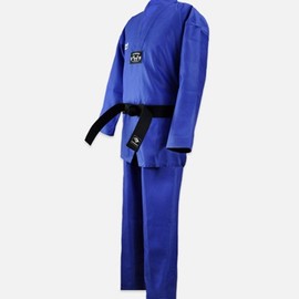 Muspo Taekwondo Uniform TR Blue Demonstration Team Uniform Sizes 7–10 / 태권도복 TR 청색 시범단도복 7호~10호