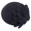 Lawliet Autumn Winter Beret Hat Flower Wool Fascinator Hat Gatsby