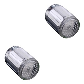 HOMSFOU Pack of 2 Colour Changing Tap LED Faucet LED Bathroom Tap Illuminated Tap