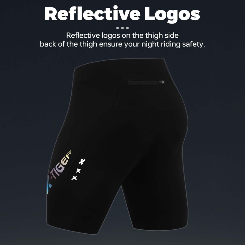 X-TIGER Men's 5D Padded Cycling Shorts with Back Pocket, Lightweight