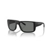 Native Eyewear Men's Badlands Rectangular Sunglasses, Matte Black/Grey Polarized, 58