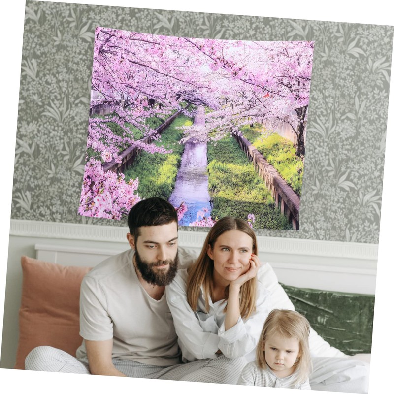 LABRIMP Cherry Blossom Decorative Hanging Tapestry Versatile Photo Background Cloth