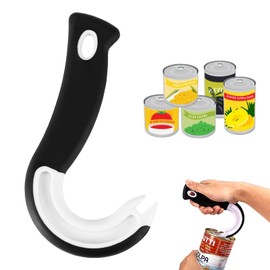 Ring Pull Can Opener Aid, Tin Opener, Ring Pull Can Opener, Ring Pull Opener Can Openers for Arthritis Hands J Shaped Kitchen Aid Easy Use for Elderly Weak Hands