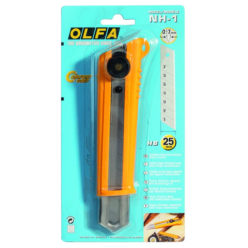 OLFA NH-1 - Cúter con bloqueo Manual y cuchilla de
