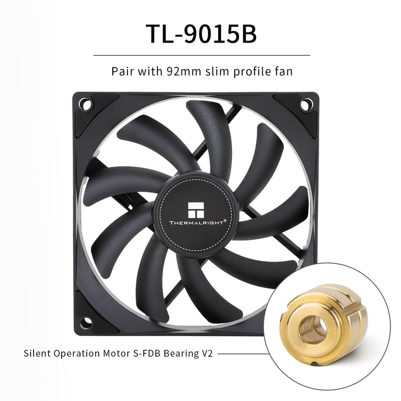 Thermalrlght AXP90 X47 Black Low Profile CPU Air Cooler, 47mm