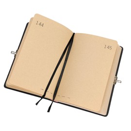 365 Day A5 Kraft Paper Hardcover Journals Notebook with Lock 1-Year Journal A Page A Day Daily Diary Scrapbook Numbered Blank Page Sketchbook Writing NotePad for journaling Schedule Agenda