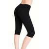 Women's 3/4-Length Sports Capri Leggings Underskirt Short Leggings - Elastic