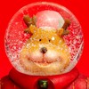SIKORA SK15 Medium Glass Decorative Snow Globe Elk with Tie