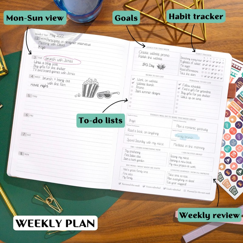 Legend Planner PRO – Undated Weekly & Monthly Life Planner